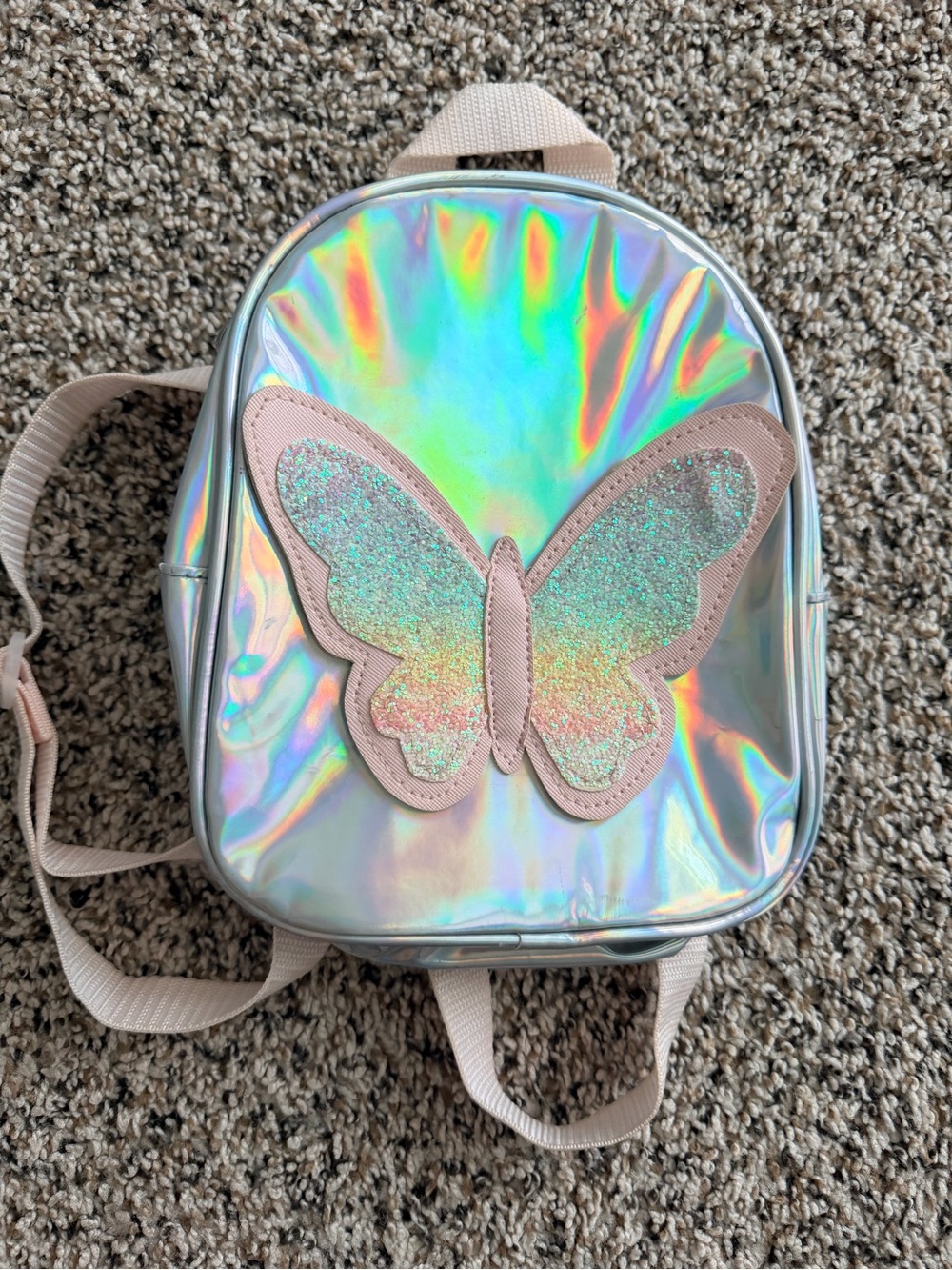 Silver Girls Butterfly Backpack -